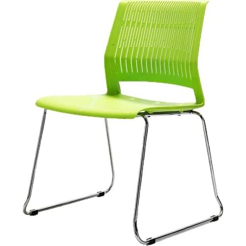 Ergonomic Green Office Chairs High Quality Plastic Seat Staff Chair Middle Back Chair for Cafe Home