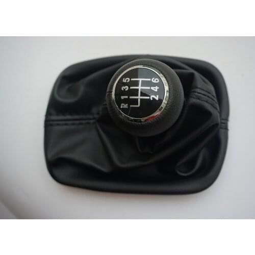 FAT 6 Speed Car Gear Shift Knob Lever Gaitor Boot Cover Black for Audi A6 C5 A4 B5 A8 D2 1997 1998 1999 2000 2001 2002 2003