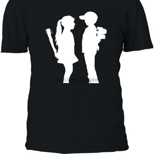 Banksy Girl and Boy Relationship T shirt Tee Shirt Top Men Women Boy Girl Ladies Unisex S M L XL XXL 3XL 4XL 5XL Oversized 621