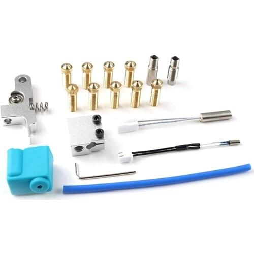 Extruder Kit Heating Pipe Silicone Sleeve Throat E Handle Thermistor DIY Professional Idler Arm Heater Cok Genius Nozzle