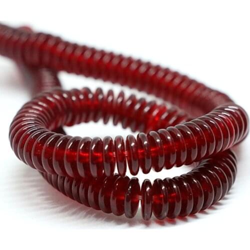 Fashion dark red resin beeswax 6X2mm 8X2mm abacus rondelle spacers accessories loose beads high grade jewelry making 15 inch B98