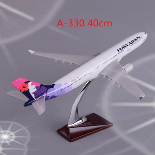 40CM 1:172 Scale Airbus HAWAIIAN Airlines A330 airplane Aviation model w base Resin aircraft plane collectible toys gifts