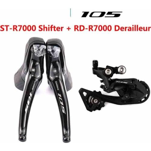 SHIMANO 105 R7000 Groupset Kit 2x11 Speed R7000 Shifter + Rear Derailleur Road Bicycle Dual-Control Lever Rear Derailleur SS GS