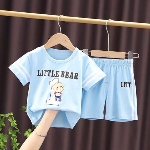 New Children Clothes Suit Sport Summer Baby Boys Cartoon T Shirt Shorts 2Pcs/Sets Kids Infant Fashion Clothes Toddler Sportswear