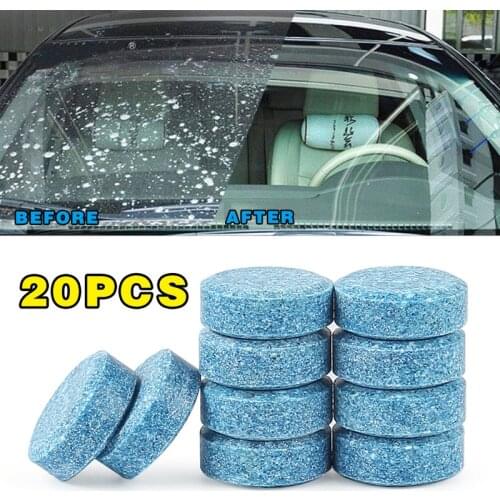 10/20/40 Pcs Car Solid Cleaner Effervescent Tablets Spray Cleaner Car Window Windshield Glass Cleaning Auto Accessories