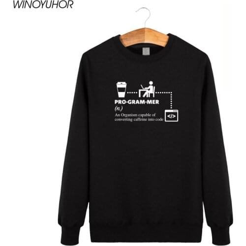 Autumn Winter IT Programmer Sweatshirt Hooded Fleece Mens Fashion Casual Long Sleeve Tops Funny Geek Pullovers