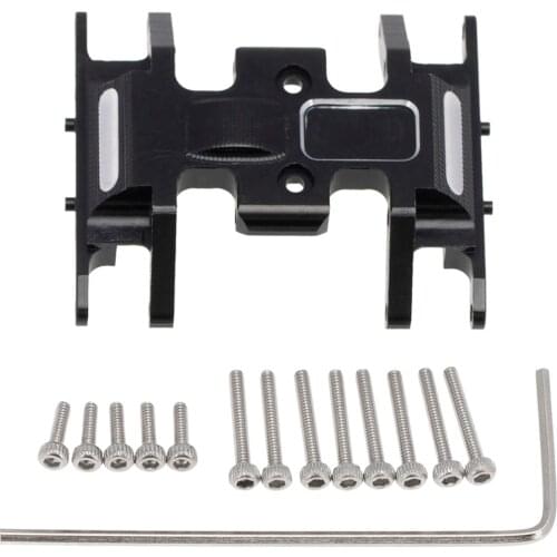 1pc Aluminum Alloy Middle Gearbox Chassis Base Spare Parts with Screws Tool for Axial SCX24 90081 1:24 RC Car