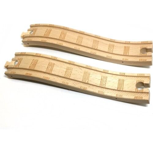 P074 Special Track Accessories Exquisite Patterns Small S Track Compatible Train Wooden Tracks Childrens Assembled Toys