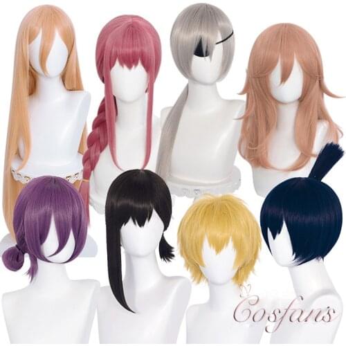 Chainsaw Man cosplay wig men women purple golden black hair Makima Denji Quanxi power Hayakawa Aki Higashiyama Kobeni wigs Hair