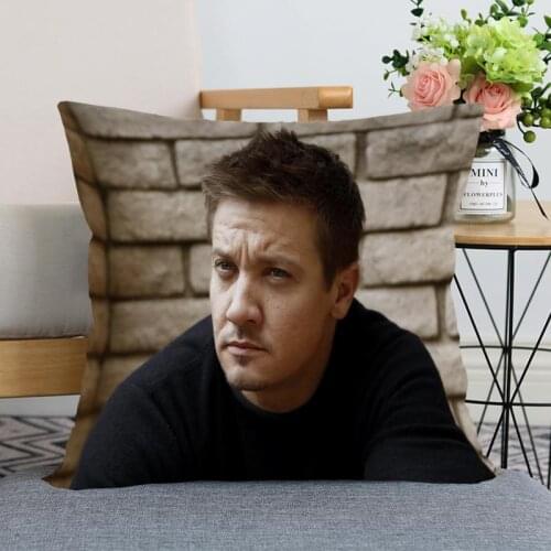 Nice Pillow Case Modern Home Decorative Jeremy Renner Pillowcase 35x35cm,40X40cm(one sides) For Living Room Pillow Cover
