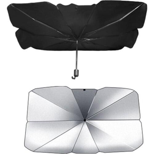 GISAEV Foldable Car Windshield Sun Shade Umbrella Heat Insulation Window Interior Protection Car UV Cover Sunshade Accessories