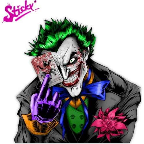STICKYSmiling Joker Fine Decal Anime Car Sticker Decal Decor Waterproof Sunscreen Motorcycle Off-road Laptop Trunk Guitar Vinyl