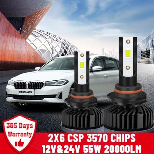 Carshark 9006 Hb4 Led Headlight Bulbs 20000Lm Turbo Super Mini h1 H4 H7 H11 Car Lights 4300K 6000K 8000K 9005 Hb3 Auto Fog Lamps