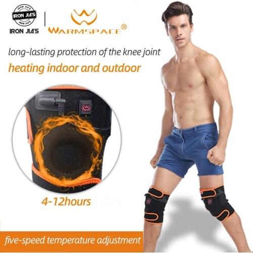 Warmspace Motorcycle Electric Heated Knee Pad Warm Heated Knee Pad Wraps Knee Protector for Men Women