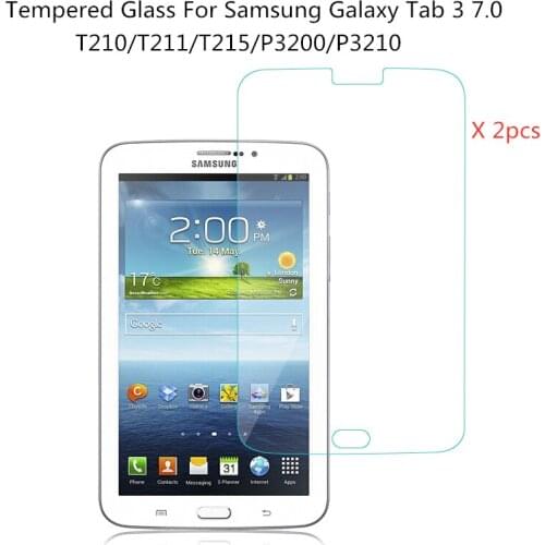 2pcs 0.3mm 9H HD Tempered Glass Screen Protector For Samsung Galaxy Tab 3 7.0 T210 T211 T215 P3200 P3210 Tablet Protective Film