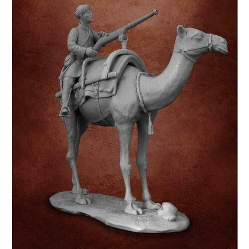 1/32 54mm ancient man animal Rider with base Resin figure Model Miniature gk Unassembly Unpainted