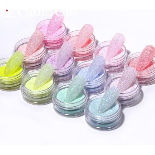 1Box New Sugar Laser Nail Glitter Powder Sequins Stripe Mixed Nail Sparkles Glitter Mermaid Dust Powder Nail Art Decorations