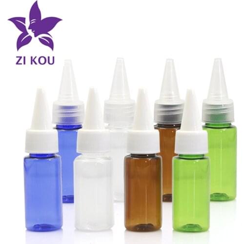 10pcs/lot 15ml Plastic Nozzle Mouth Lid Lotion Container Long Yorker Cap Free Shipping Refillable Travel Scattered Bottling