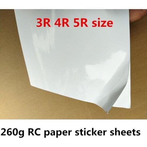 100 pieces 3R 4R 5R size rc photo paper sheets for pigment inkjet printer