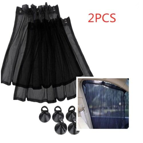 2PCS Car black Sunshade Mesh heat insulation summer UV Protect Curtain Side Window Sun Visor Protection Window Films products