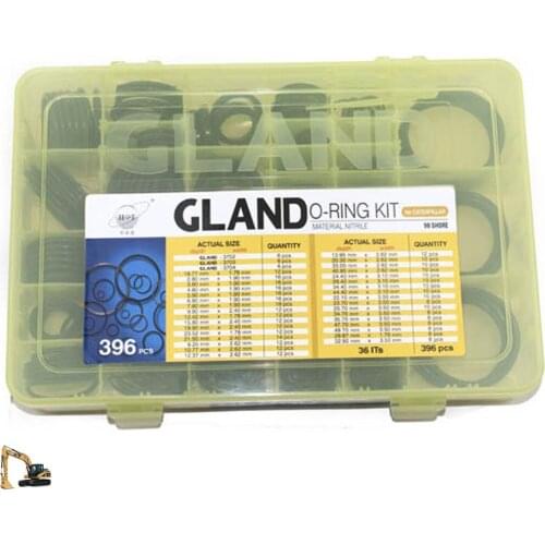 396pcs Excavator HNBR Gaskets O-rings Set Assortment Kit for Catepillar