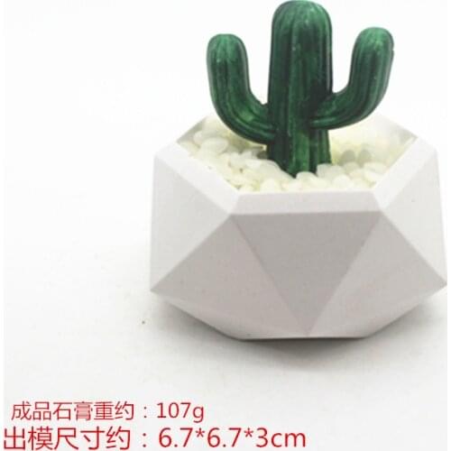3D Mold for cactus planting Desk Decoration DIY Plaster aromatherapy ornaments Flower Pot Concrete Vase Silicone Mold