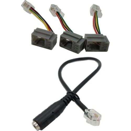 4P4C RJ9 Cable,3.5mm Smartphone Headset To RJ9 Adapter Cable,Adapter Cable Converter for IP Phones Aastra Shoretel Cisco