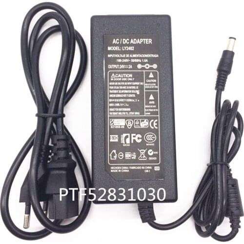 AC 85-245V To DC 24V 2A Power Supply Adapter Driver Switch For 3528 530 5050 Strip LED