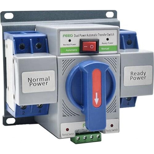 2P 63A MCB class manual auto changeover switch Ats controller automatic transfer switch
