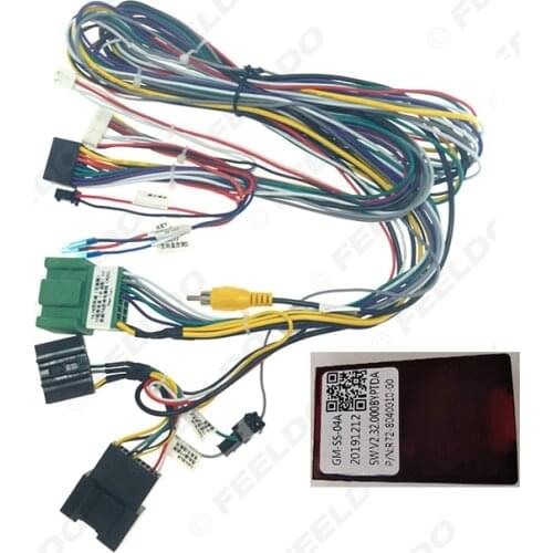 FEELDO Car Audio 16PIN Android Power Cable Adapter With Canbus Box For Chevrolet S10 2018 Verano Wiring Harness