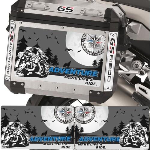 Trunk R 1200 GS R1200 GSA Case For BMW R1200GS Stickers Panniers Luggage Aluminium Adventure Motorcycle Tail Top 2017 2016 2015