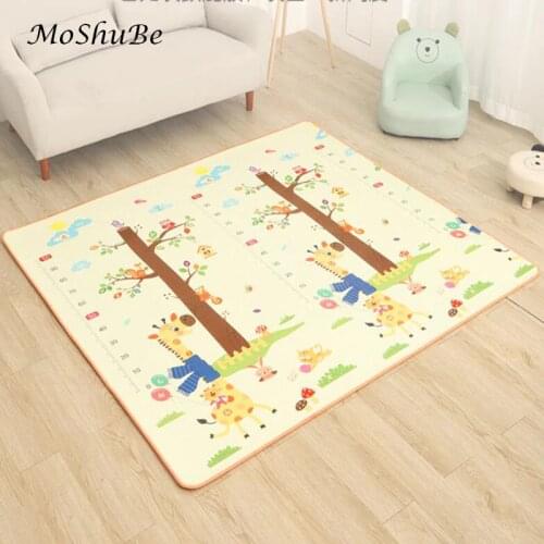 Baby Play Mat Non-Slip Soft Floor Measuring Height Foam Mat Thick Kids Rug for Childrens Room Double Sided Climbing Carpet