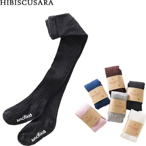 1-6 Yrs Baby Girl Cotton Pantyhose Elastic Solid Color Tights Classic Striped Kids Soft Stockings All-matches Pantihose