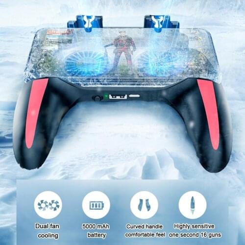 Mobile phone Gaming Game Pad Cooler Cooling Fan Fire Controller Gamepad Joystick With power bank function Supply phone charge