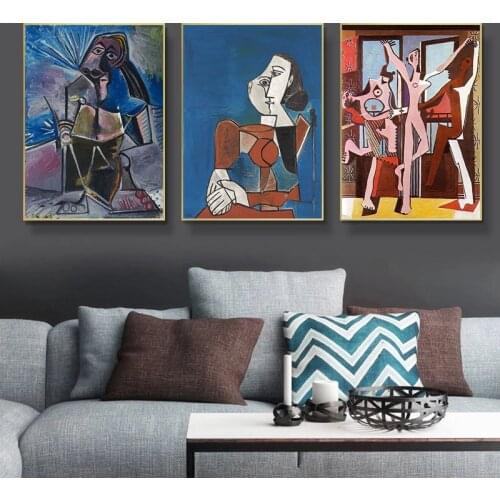 Picasso Home Decor Abstract Painting Nightmare Before Christmas Wall Pictures for Living Room Wall Art Canvas Unframed Poster