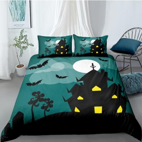 3D Design Duvet Cover Sets Bedding Sets Quilt Covers Pillow Cases 173*230 230*230 265*230 180*210 Halloween Castle Home Texitle
