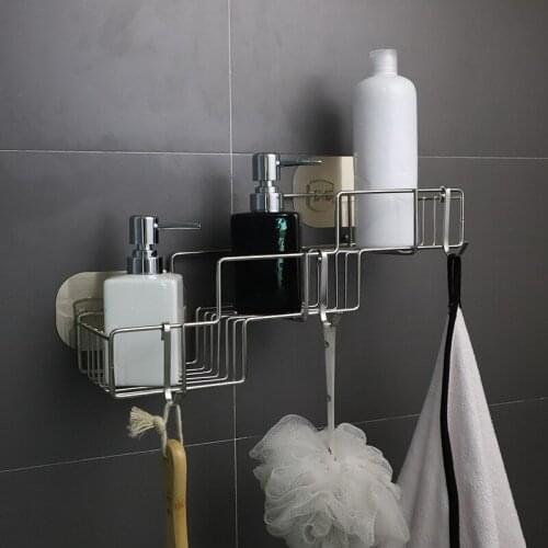 Creative Stainless Steel Wall-mounted Bathroom Rack Shampoo Shower Gel Drain Shelf