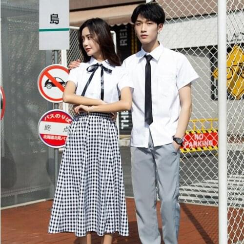 High School Graduating Class Summer Uniform Suit Student Korean Version Middle School Girl Boy College Style Fashion Set H2443