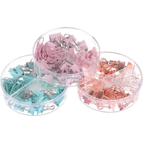 Rose Gold Metal Clip Large-headed Binder Clip Office Binding Delicate Stationery