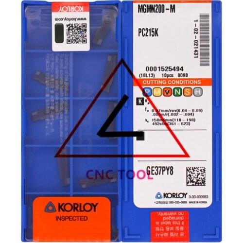 MGMN200-M PC215K 10pcs Original Korea KORLOY Cutting Tool