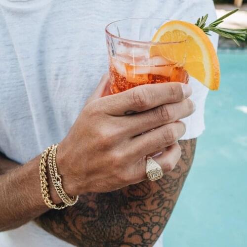 New silver color Men bracelet wholesale 6.5MM Width thin cz cuban chain bracelet for boy 5A cz iced out bling hip hop jewelry