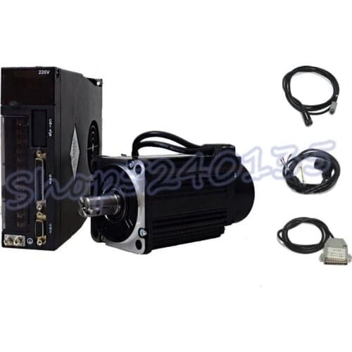 750W AC Servo Motor Drive Kits NEMA32 80mm 220V 2.4Nm 3000r/min 0.75KW Modbus RS485/RS232 Replace Panasonic Fuji Delta for CNC