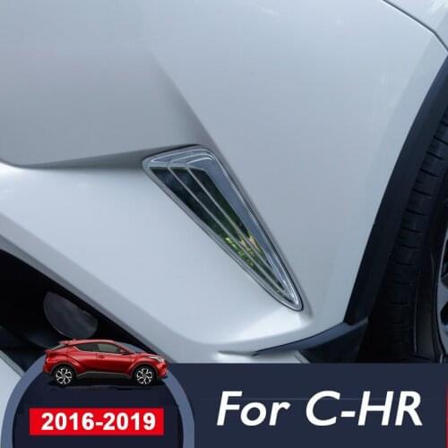 For Toyota C-HR CHR 2016 2017 2018 2019 Carbon fiber Front Bumper Guard Corner Strip Cover Trim Stickers Car Styling Accessory
