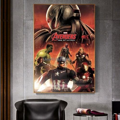Disney Anime Avengers Superhero Wall Art Canvas Painting on The Living Room Wall Kids Bedroom Decor Picture Marvel Posters Movie