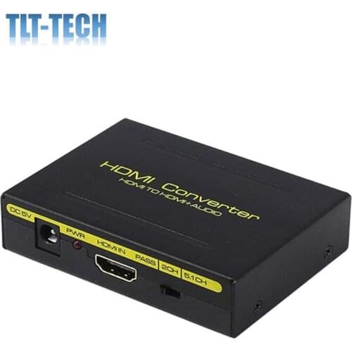 New Arrival 1080P HDMI to HDMI Optical SPDIF Suppport 5.1 + RCA L/R Audio Video Extractor Converter Splitter Adapter