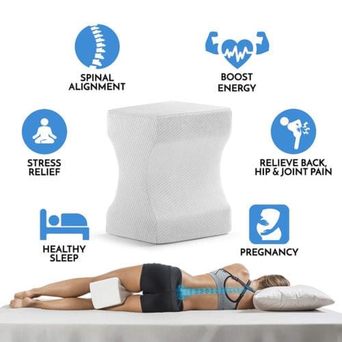 Memory Foam Leg Pillow Cushion Massage Hips Knee Support Pain Relief Orthopaedic