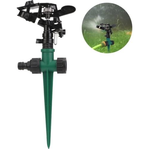 2pcs/lot Irrigation Watering System With Impulse Spike For Lawn Grass Garden Sprinkler Sprayer Rotating Water Nozzle 360 Degree