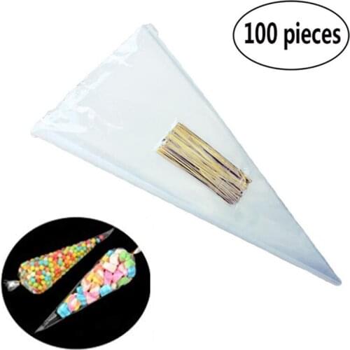 Quality100 Pcs Clear Cellophane Packing Bag Candy Bags Gift Bags Environmentally Friendly Chocolate Sweet Popcorn Plastic Bag