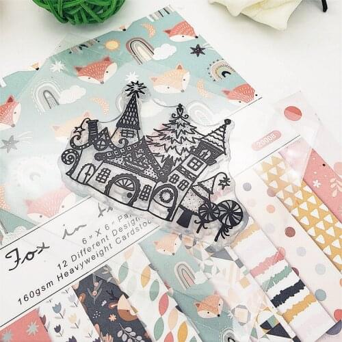 8.5x11.5CM Castle Clear Stamps Transparent Seal Silicone Seal TPR Christmas Wedding Roller Stamps DIY Scrapbook Album Card