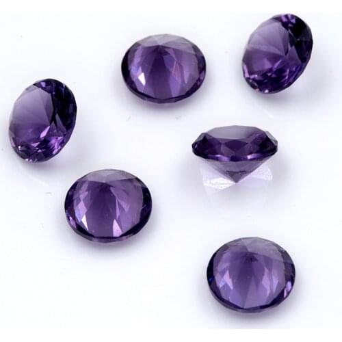 Size 1.0mm-15mm Round Shape Loose Glass Stone BW1 Color Peridot Blue Green Violet